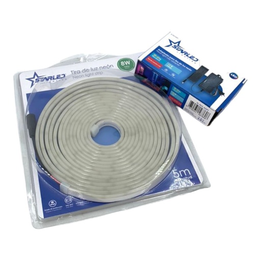 [J0400000054] CINTA DE LUCES LED NEON 12V (BLANCO CALIDO) C/ADAPTADOR