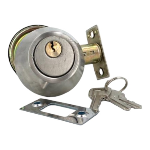 [E0500000049] CERROJO INOX LLAVE/PERILLA
