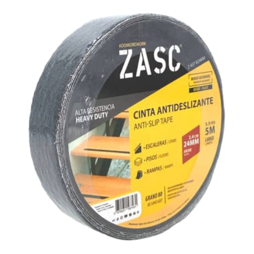 [F0300000253] CINTA ANTIRESBALANTE NEGRA 24mm X 5Mts