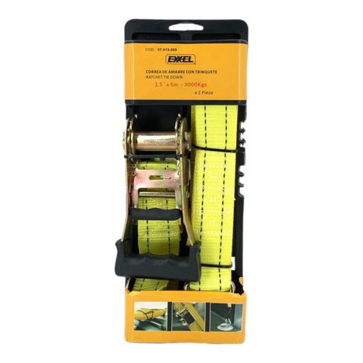 [F0300000255] CINTA DE AMARRE 1Pza 1.5" x 6M 3000Kg