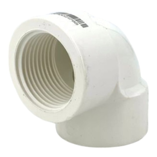 [A0300000526] CODO PVC ROSCADO 1" X 90