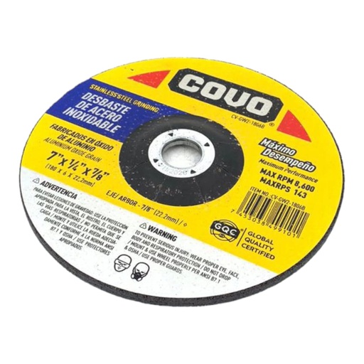 [F0100000476] DISCO DE ESMERILAR DE ACERO INOXIDABLE 7"