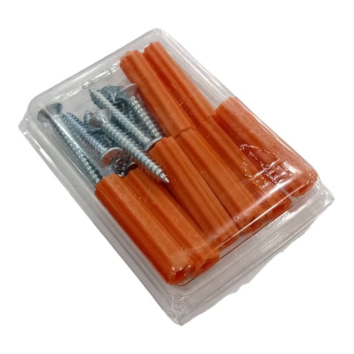 [E0600000166] RAMPLUG ANARANJADO C/TORNILLOS 3/8" x 16 Pzs