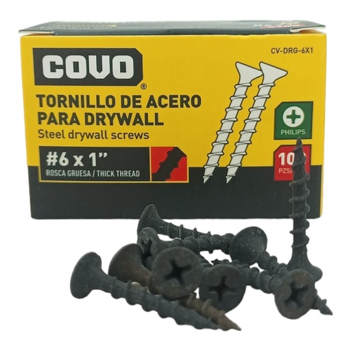 [E0600000179] TORNILLO DRYWALL 6 X 1" X 100Pzs
