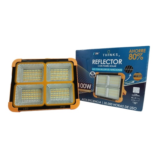 [J0400000094] REFLECTOR CON PANEL SOLAR 100W