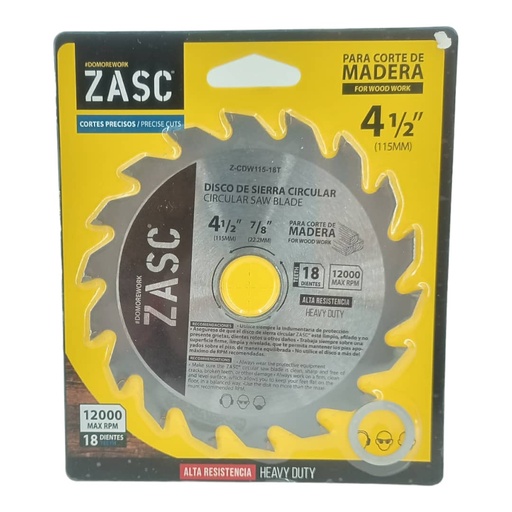 [F0100000506] DISCO DE SIERRA 4-1/2" x 18T