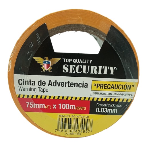 [E1200000003] CINTA DELIMITADORA PRECAUCION 3" x 100Mts