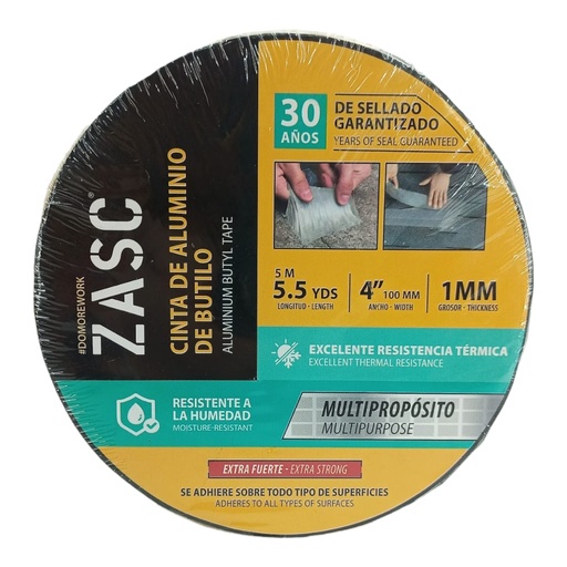 [L0100000163] CINTA DE BUTILO 4" x 5Mts