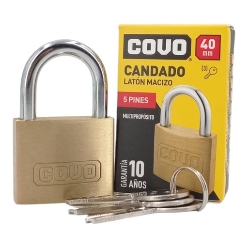 [E0500000073] CANDADO LATON 40mm