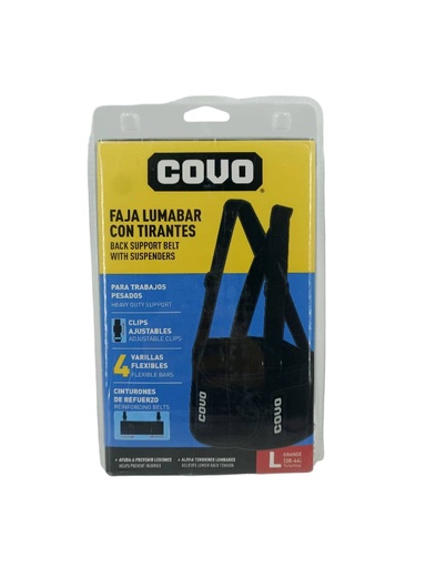 [F0200000091] FAJA LUMBAR C/TIRANTES TALLA L