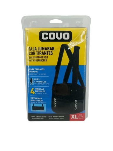 [F0200000092] FAJA LUMBAR C/TIRANTES TALLA XL