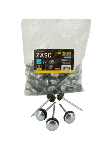 [E0600000211] CLAVO P/TECHO DE ZINC 2-1/2" x 20mm x 3.8mm 1Kg