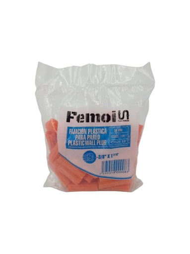 [E0600000212] RAMPLUG NARANJA 3/8" x 50Pzs