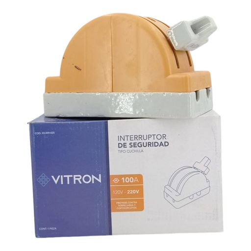[J0600000141] CUCHILLA ELECTRICA 2P x 100A 2pase