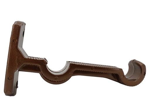 [E0600000215] SOPORTE CORTINERO DOBLE 3/4" COLOR CAFE x UNIDAD