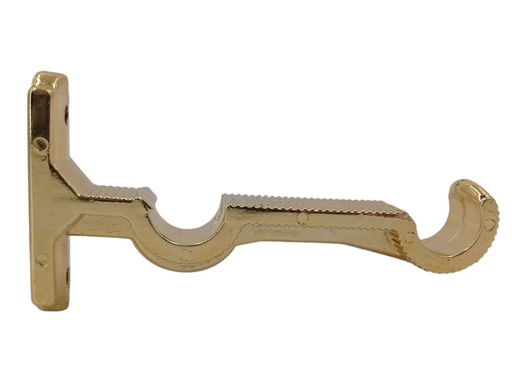 [E0600000216] SOPORTE CORTINERO DOBLE 3/4" COLOR DORADO x UNIDAD