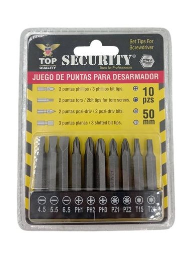 [F0100000541] JUEGO DE PUNTAS x 10Pzas