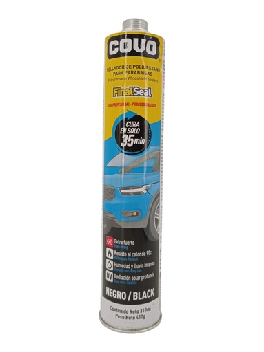 [L0100000174] POLIURETANO NEGRO 310ml P/VIDRIO DE CARRO