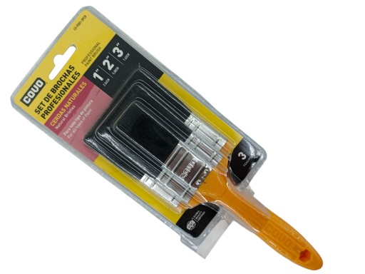 [F0300000475] SET DE BROCHAS CERDAS 1"2"3"