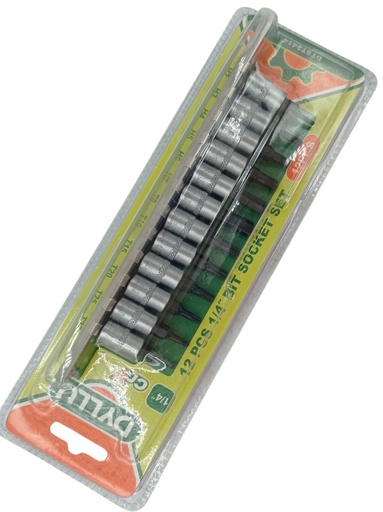[F0100000561] JUEGO DADO PUNTA HEXAGONAL Y TORX 1/4" 12PZS