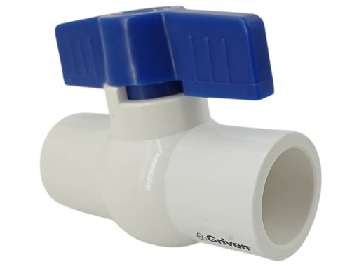 [A0300000642] LLAVE DE BOLA PVC 1/2" LISA