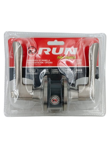 [E0500000096] CERRADURA DE MANILLA  DE HAB/OFICINA ACERO INOX