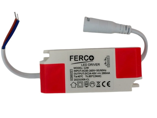 [J0500000331] DRIVER PARA LAMPARA LED 12W (PREMIUM)