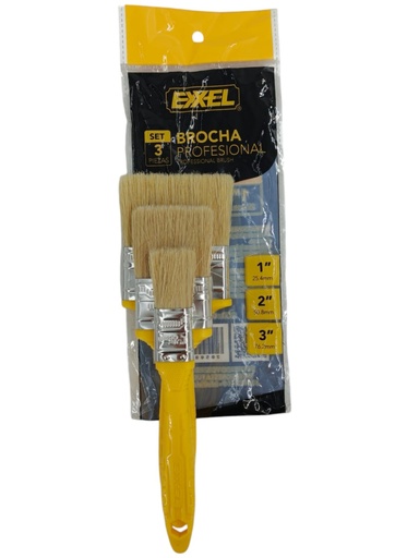 [F0300000519] SET DE BROCHAS CERDAS 1"2"3"