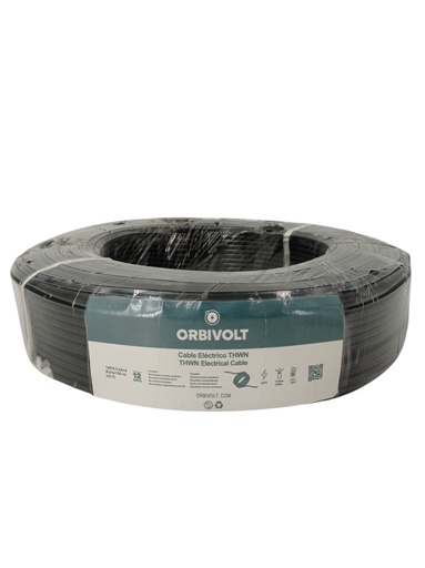 [J0500000322] CABLE THWN 12 AWG x 100Mts NEGRO
