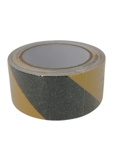 [F0300000565] CINTA ANTIRESBALANTE NEGRA C/AMARILLO 50mm x 5mts