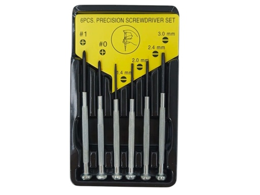 [F0300000573] JUEGO DE MINI DESTORNILLADORES DE PRECISION 6Pzs