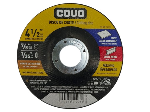 [F0100000622] DISCO DE CORTE ULTRAFINO 4-1/2" C/METAL