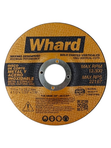 [F0100000639] DISCO DE CORTE ULTRAFINO 4-1/2" IMP