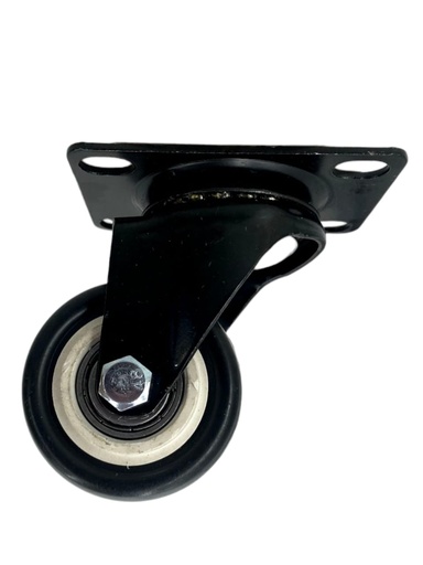 [E1100000032] RUEDA GIRATORIA 1.5" C/BASE NEGRA