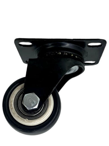 [E1100000034] RUEDA GIRATORIA 2.5" C/BASE NEGRA