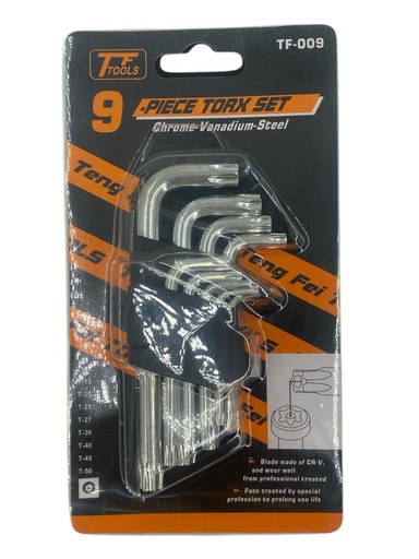 [F0300000673] JUEGO DE LLAVES TORX x 9Pzs (T10-T50)