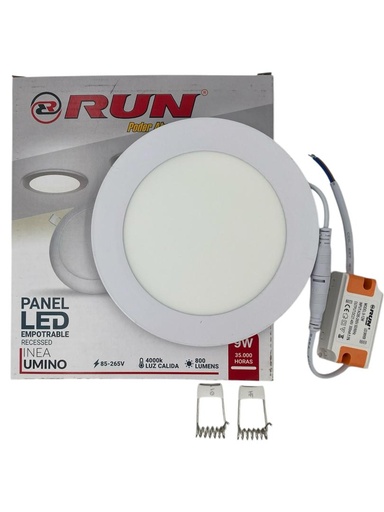 [J0400000141] LAMPARA LED 9W EMPOTRAR REDONDA