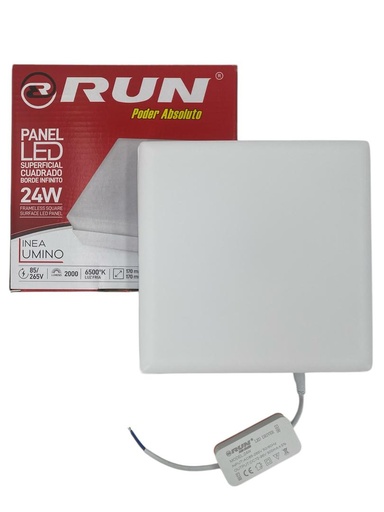 [J0400000144] LAMPARA LED 24W CUADRADA SUPERFICIAL B/INFINITO