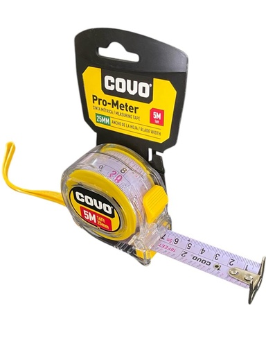 [F0300000693] CINTA METRICA 25mm x 5Mts TRANSPARENTE
