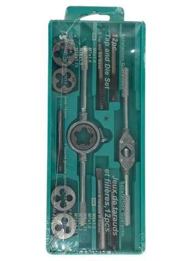 [F0100000681] JUEGO DE TARRAJAS METALICO 12PCS