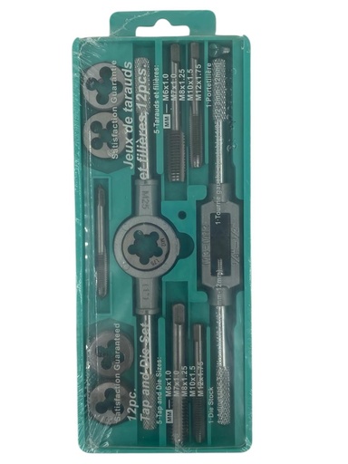 [F0100000682] JUEGO DE TARRAJAS METALICO 12PCS REFORZADO