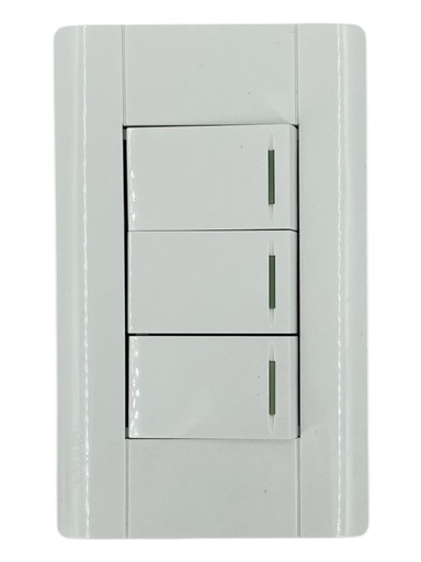 [J0600000170] APAGADOR TRIPLE BLANCO