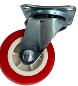 [E1100000037] RUEDA GIRATORIA 5" C/BASE ROJA